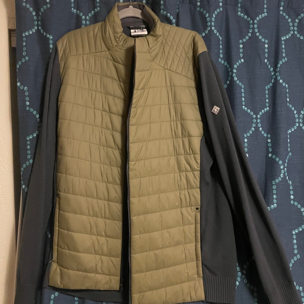Spyder puffy sweater zip up jacket
